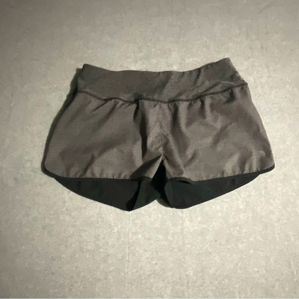 MPG Sport Grey Space Dye Running Shorts Sz S Built-in Liner Athletic Performance